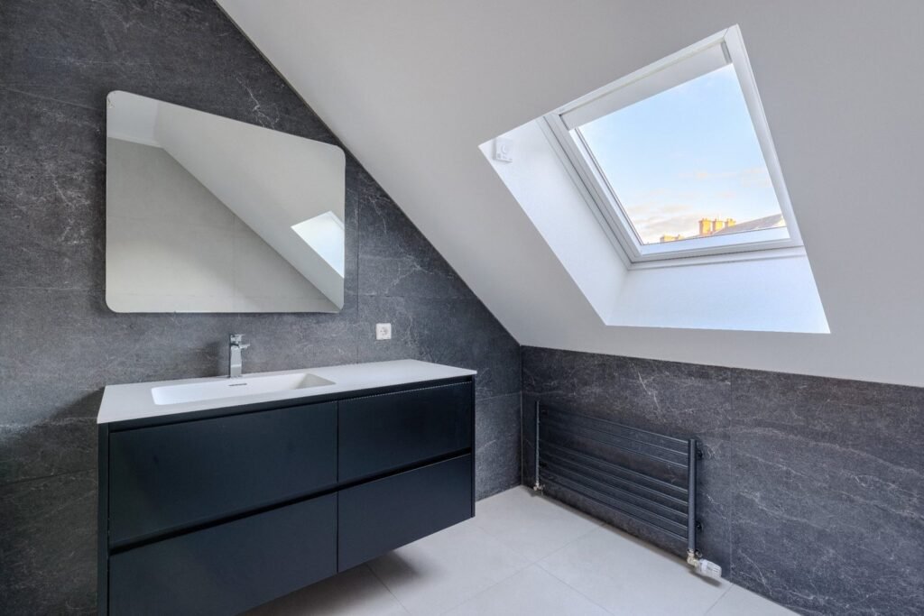 Bathroom interior photographed for a property listing