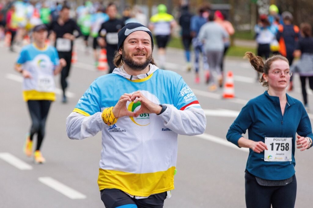 Runner at a city marathon