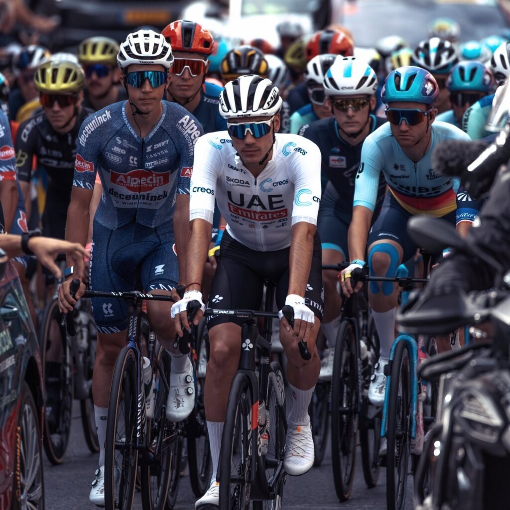 Road cycling race peloton